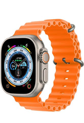 T800 Orange (Without SIM) Ultra Smart Watch 1.99-inch Infinite Display, Bluetooth Calling, Heart Rate Tracking, Sports Features