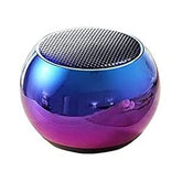 The JB Mini Boost 4 Colorful Wireless Bluetooth Speakers features a mini electroplating round steel speaker in blue.