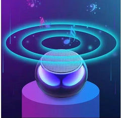 The JB Mini Boost 4 Colorful Wireless Bluetooth Speakers features a mini electroplating round steel speaker in blue.
