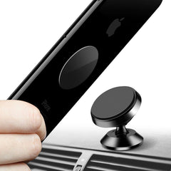 Fiunatec's 360-degree rotating dashboard mount magnetic phone holder for cars, offices, desks, homes, and tables is an aluminum car mount magnetic mobile holder for dashboards (black).