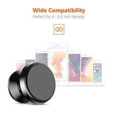 Fiunatec's 360-degree rotating dashboard mount magnetic phone holder for cars, offices, desks, homes, and tables is an aluminum car mount magnetic mobile holder for dashboards (black).
