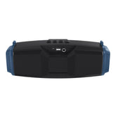 NEW RIXING NR6012M Portable Karaoke Machine with Subwoofer and FM Radio, Wireless Bluetooth Speaker, TF Card, and One Microphone Perfect Present for Outdoor Party Camping Activities - Blue