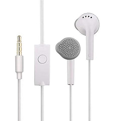 Original wired in-ear headphones that are similar to the earphones Hands-free stereo deep bass headphone with built-in microphone, call answer/end button, and 3.5mm Aux audio jack (YS6, White)