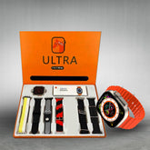 Smartwatch with 7Belt, Ultra 49MM HD Metal Display, 100+ Sports Mode, Calling, and Touchscreen (Multicolor Strap, Free Size).