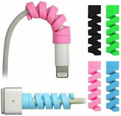 Extremely flexible silicone mouse cable protector, compatible with all smartphones, laptops, and chargers; colorful