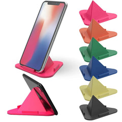 Portable Tabletop Mobile Mate Mobile Phone Pyramid Shape Holder Desktop Stand with Three Sides (Multicolor)