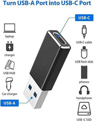USB 3.0 Male to USB 3.1 Type C Female Connector Converte SB Type C USB 3.1 Type-c Adapter (Silver, Compatible with Mobile)