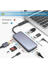 USB 3.0 Male to USB 3.1 Type C Female Connector Converte SB Type C USB 3.1 Type-c Adapter (Silver, Compatible with Mobile)