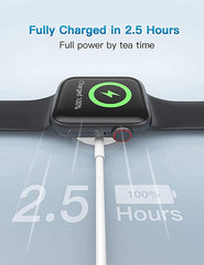 iWatch Series 5/4/3/2/1 Wireless Magnetic Smartwatch Charging Cable 44, 42, 40, and 38 mm (White)