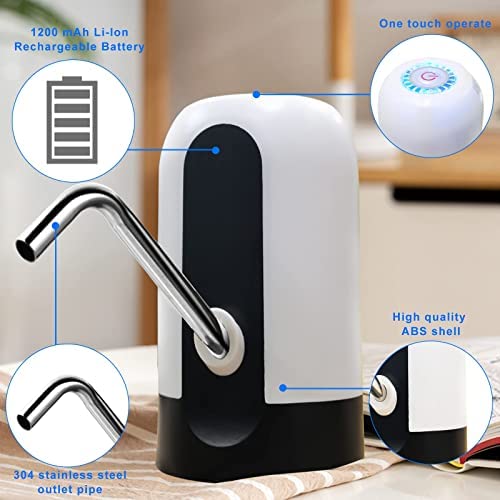 Hotmelt High-quality Automatic Wireless Water Can Dispenser Pump with USB Charging for Up to 25 Liter Universal Bottle Can