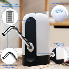 Hotmelt High-quality Automatic Wireless Water Can Dispenser Pump with USB Charging for Up to 25 Liter Universal Bottle Can