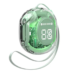 Ultrapods Pro 2 TWS Airpodes with Digital Display, Transparent Design, 30 Hours Playtime with Fast Charging, Bluetooth 5.3v ( Green )
