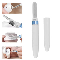 Tech nova-Wireless Headset Cleaning Pen: Multifunctional Metal Tip Soft Brush Camera Headphone Headset with Cleaning Pen Pocket (Blue)