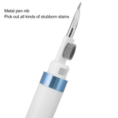 Tech nova-Wireless Headset Cleaning Pen: Multifunctional Metal Tip Soft Brush Camera Headphone Headset with Cleaning Pen Pocket (Blue)