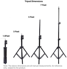 Tech Novo - Dimmable 10" LED Ring Light for Live Streaming YouTube Reels and Vlogging with 3 Light Modes, 10 Brightness Levels, a 7-foot tripod stand, and a phone holder
