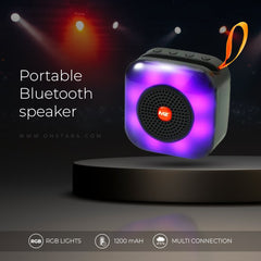 The portable Bluetooth speaker MZ M27VP Bluetooth speaker with RGB 5 W and 1200mAh battery that produces dynamic thunder sound (multicolor, stereo channel)