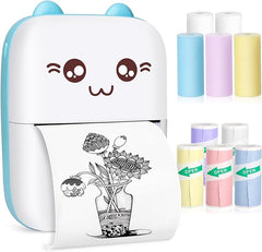 Mini Bluetooth Thermal Printer, Portable Label Printer Inkfree Printer Thermal Printer