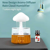 Rain Cloud Humidifier: Raining Cloud Night Light Diffuser with 7 Colors LED Lights for Bedroom and Home, Perfect for Aromatherapy with Essential Oils