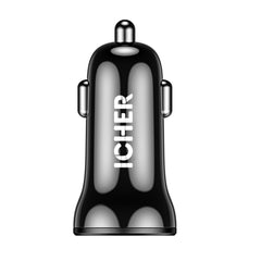 ICHER 2.4 Car Charger with Micro USB Cable and Dual USB