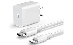 White USB-C Power Adapter 20W for Apple Watch, iPhone, and iPad without Data Cable