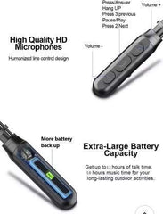 Wireless Headphones with Bluetooth Stereo Headsets for All Android and iOS Devices, Hands-Free with Microphone and Neckband