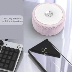 Color sync - Desk Rechargeable LED Table Lamps with Tyre Wheel (Pink) Kids Bedroom Rechargeable LED Night Light Made of Plastic