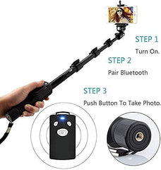 Tech Novo - 1288 Selfie Stick for Huawei Honor 4X with Bluetooth Remote Shutter and Portable Handheld Telescopic Tripod