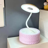 Color sync - Desk Rechargeable LED Table Lamps with Tyre Wheel (Pink) Kids Bedroom Rechargeable LED Night Light Made of Plastic