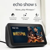 The second generation Amazon Echo Show 5 smart speaker features a 5.5" screen, clear audio, and Alexa.