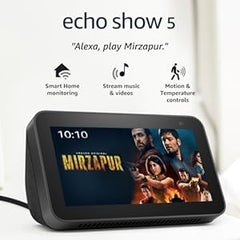 The second generation Amazon Echo Show 5 smart speaker features a 5.5" screen, clear audio, and Alexa.