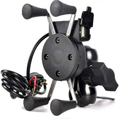 USB-equipped 360-degree rotating bike mobile holder