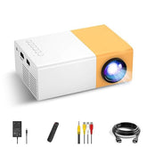 Savy-UC 500 Projector, 400LM Portable Mini Home Theater LED Projector with Remote Controller, Support HDMI, AV, SD, USB Interfaces (Yellow) 3500 lm LED Corded Projector UC-500_A02