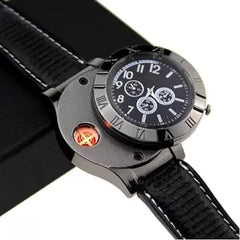 Tech novo - Metal Premium Flameless Watch Lighter Watch Rechargeable Wrist Watch Cigarette Lighter - Pocket Lighter for Men