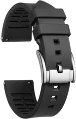 Wise wear - Quick Release Convenient Wear Fluororubber Straps for Watches Rubber Smartwatch Replacement Band Sport Watchbands for Men and Women, 19 mm x 20 mm x 21 mm x 22 mm Dark, Brown, Blue, Red, Green, and Orange