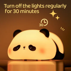 SKYTONE Cute Panda Night Light for Kids,Nursery Silicone Night Light,