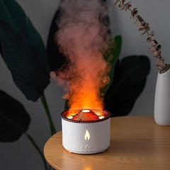 Humodi -Flame Air Diffuser Volcano Aroma Diffuser Ultrasonic Oil Diffuser 360mL Auto-Off Protection for Home,Office or Yoga, Gym.