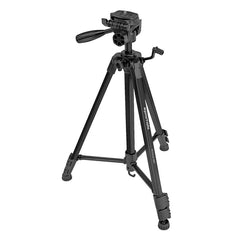 Aluminum Alloy Camera Tripod GoPro 150cm Camera Tripod with 3-Way Head, 3-Sections, 3-Kg Load Capacity, and Gravity Hook