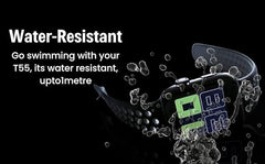 Wise wear-Shizuka Original New T55 Series 7 Smart Watch with IP67 protection, Full Touch Display (Pitch Black) for Men and Women, Multiple Faces 50+, Heart Rate Monitor, Fitness Tracker, and Additional Straps