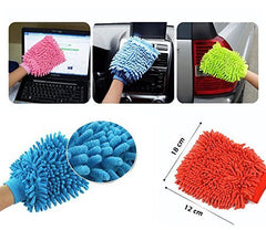 Microfiber Wash Mitt Gloves with Two Sides