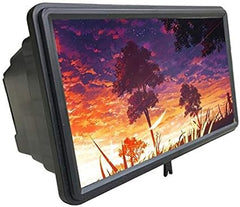 Mobila-Phone case bag: 12 inch, Universal 3D Glass magnifying mobile phone screen; portable video magnifying telescopic phone holder; back cover case (black).