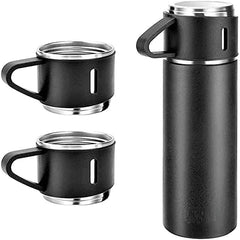 Tech novo - This sturdy 500ml Classic Vacuum Flask Thermos keeps drinks hot or cold for up to 24 hours and comes with 3 mugs. It is made of stainless steel and is resistant to oxidation and corrosion.