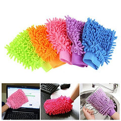 Microfiber Wash Mitt Gloves with Two Sides