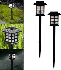 Glow sync-Outdoor Garden Solar Stake Lights Flickering Candle Lantern Lighting for Yard, Lawn, Patio, Pathway, Wall Decoration