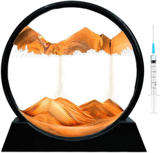 Savy-Glass Liquid Painting 3D Natural Landscape Showpieces for Home Decor, Office Desktop Decoration Desk Table Decorative Items, and Antique Gifts for Kids by CPENSUS Moving Sand Art Picture
