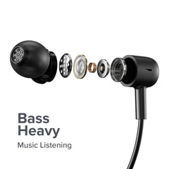 INLYEJ02LS-cr Wireless In-Ear Earphone with Mic for Trouble Audio (Black)