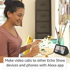 The second generation Amazon Echo Show 5 smart speaker features a 5.5" screen, clear audio, and Alexa.