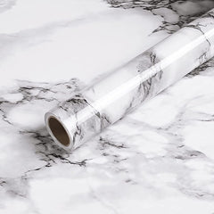 Marble Contact Paper Black White Grey Granite Wallpaper,