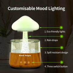 Rain Cloud Humidifier: Raining Cloud Night Light Diffuser with 7 Colors LED Lights for Bedroom and Home, Perfect for Aromatherapy with Essential Oils