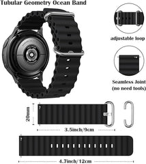 Wise wear-Compatible with the Amazfit GTS 4 Mini, Amazfit Bip 3, Amazfit GTS 2 Mini New, Amazfit GTS 2 New Version, Amazfit GTS 4, Zepp E, and Samsung watch 5/5 Pro, the OBOE Ocean Smart Watch Band For Men
