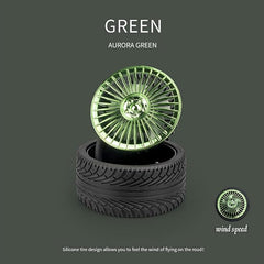 Tech novo- 360-degree rotatable portable fan for car desk, home office, travel, and camping; delivers miles in Indida Windspeed Analogue Tyre Fan (Green)